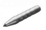 A carbide hand point with comfort grip used for masonry projects