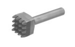 A carbide tipped bushing chisel with sixteen points for material removal