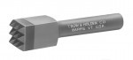 A carbide nine point bushing chisel used for moderate material removal