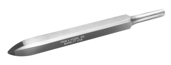 A carbide machine point for use with pneumatic hammers