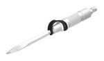 A black chisel retainer attached to a steel chisel that is also compatible with air tools
