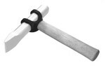 A chisel whizard attached to  a  steel chisel
