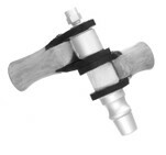 A dual air tool pistol grip for use on pneumatic hammers