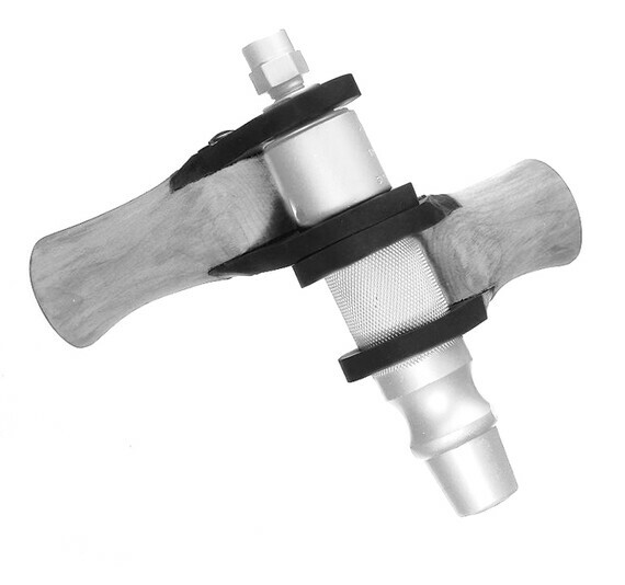 A dual air tool pistol grip for use on pneumatic hammers