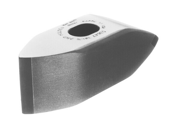 Carbide tipped double blade masons hammer with blades on each side of the hammer