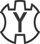 A geometric shape with the letter y in the center