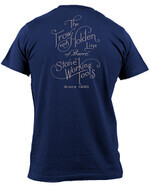 limited edition trow & holden t-shirt in deep navy with cream lettering