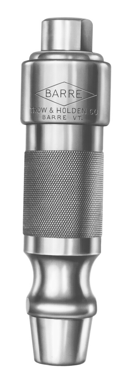 A close up of the top of a type b pneumatic hammer  used for stone shaping