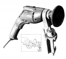 A diamond swivel sharpening system used to maintain carbide stone chisels