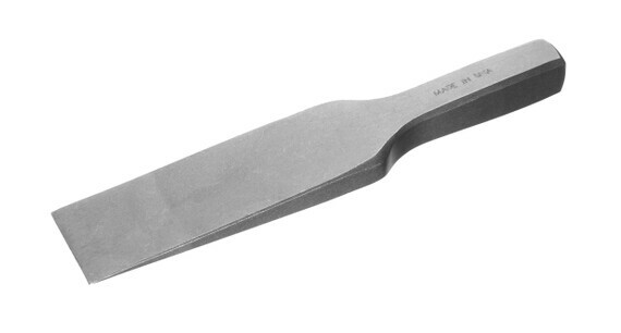 A steel slate wedge used for splitting layered stone