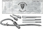 Pneumatic Hammer and Accessory Tools for Carving in Hard Stone