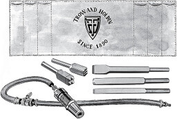 Pneumatic Hammer and Accessory Tools for Carving in Hard Stone