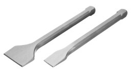 Carbide-tipped pneumatic chisels for limestone and other soft stone