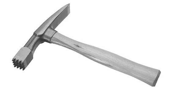 A rock pick with carbide bushing head and blade for light stonework