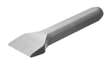 A steel hand tracer used for splitting soft stone