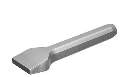 A steel hand set used for trimming and carving soft types of stone